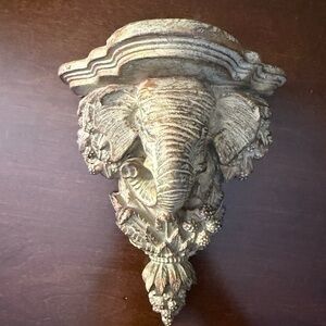 6” Vintage Elephant Fancy Bracket Wall Sconce Home Decor Antique